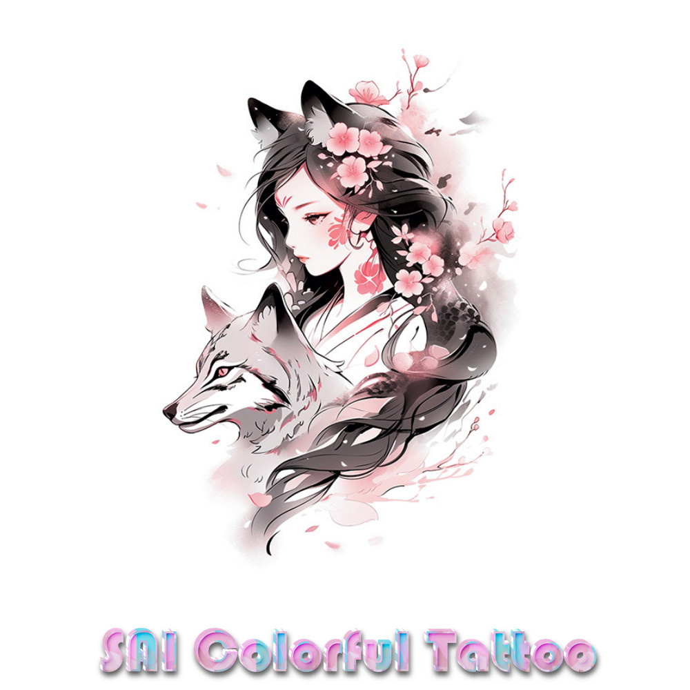 แทททู SAI COLORFUL TATTOO 18CM×11CM แทททูรอยสักกันน้ำ รอยสักชั่วคราว รอยสัก 230