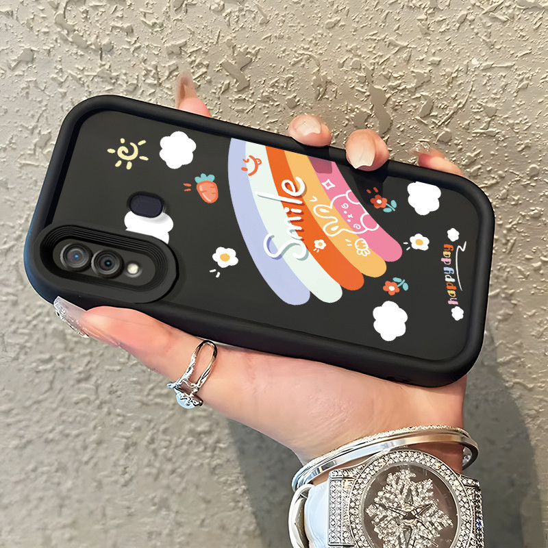 เคสสำหรับ Samsung Galaxy A30 A20 M10s เคสป้องกันการตกซิลิโคนเคสโทรศัพท์มีลายสีรุ้ง