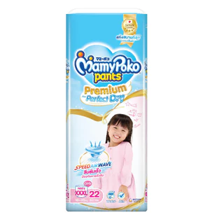 MamyPoko มามี่โพโค แพ้นท์ พรีเมี่ยม เอม เพอร์เฟกต์ ดราย (หญิง) ไซส์ XXXL (22 ชิ้น) x 4 แพ็ค