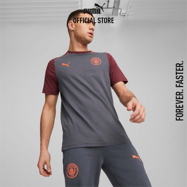 PUMA FOOTBALL - เสื้อยืด Manchester City Football Casuals สีเทา - 77290222