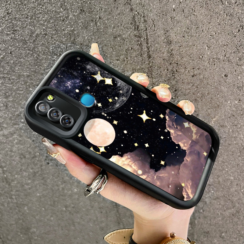 เคสสำหรับ Infinix Smart 5 Hot 10 Lite เคสป้องกันการตกสำหรับเคสซิลิโคนซิลิโคนโทรศัพท์ท้องฟ้าเต็มไปด้วยดวงดาว