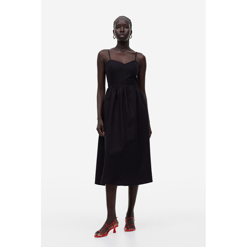 H&M Woman Linen-blend dress 1078982_9