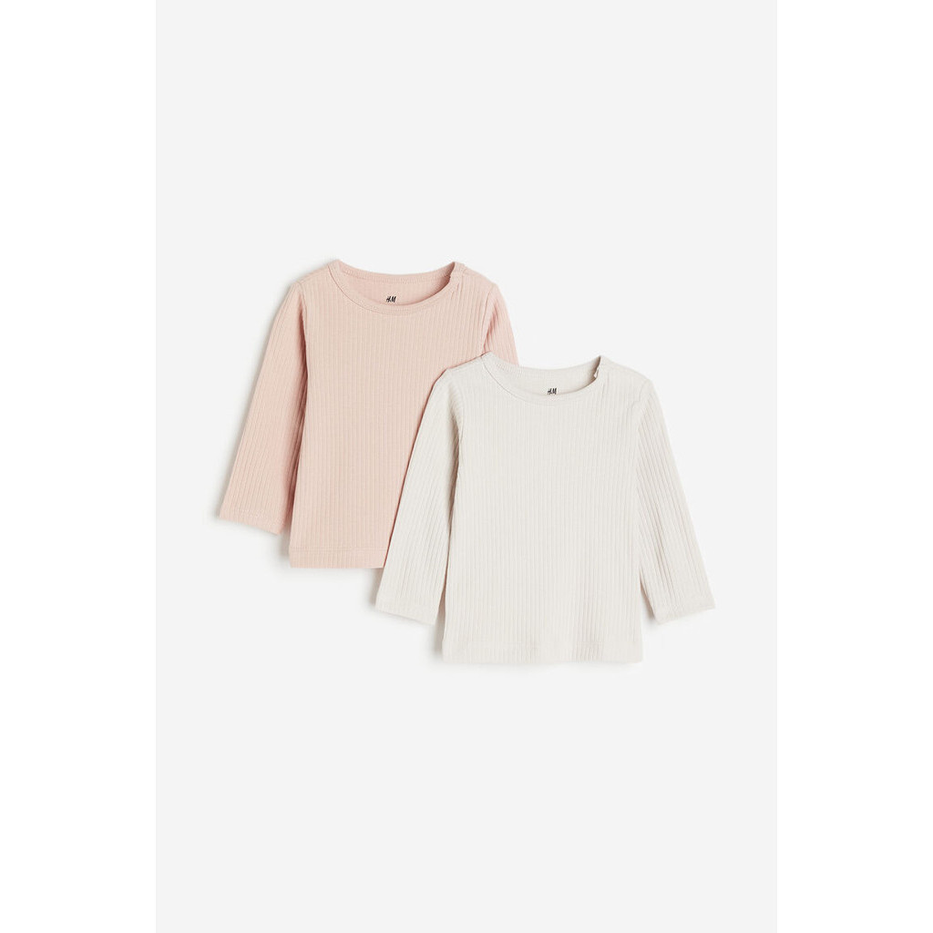 H&M Boy 2-pack ribbed jersey tops 1166860_1
