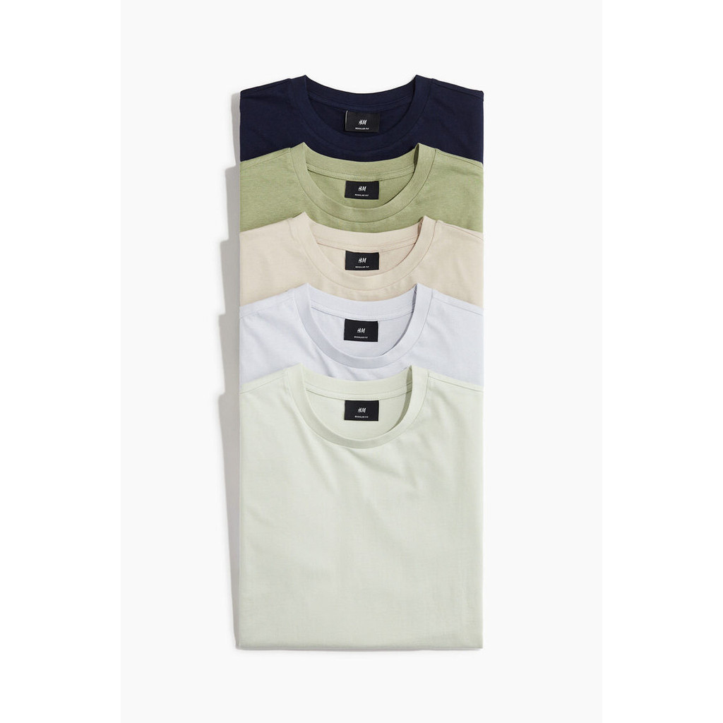 H&M Man 5-pack Regular Fit T-shirts 1216851_2