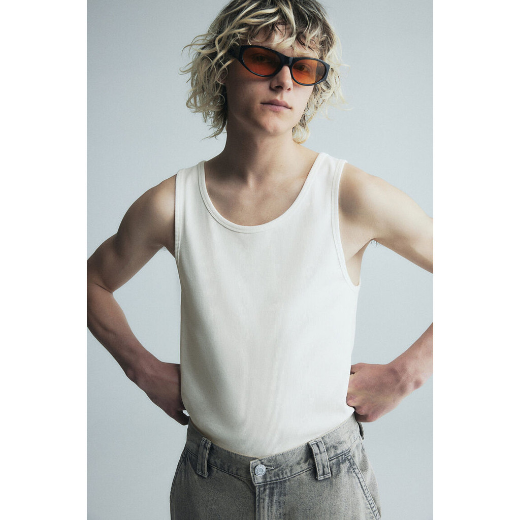 H&M Man Slim Fit Ribbed vest top 1158014_2
