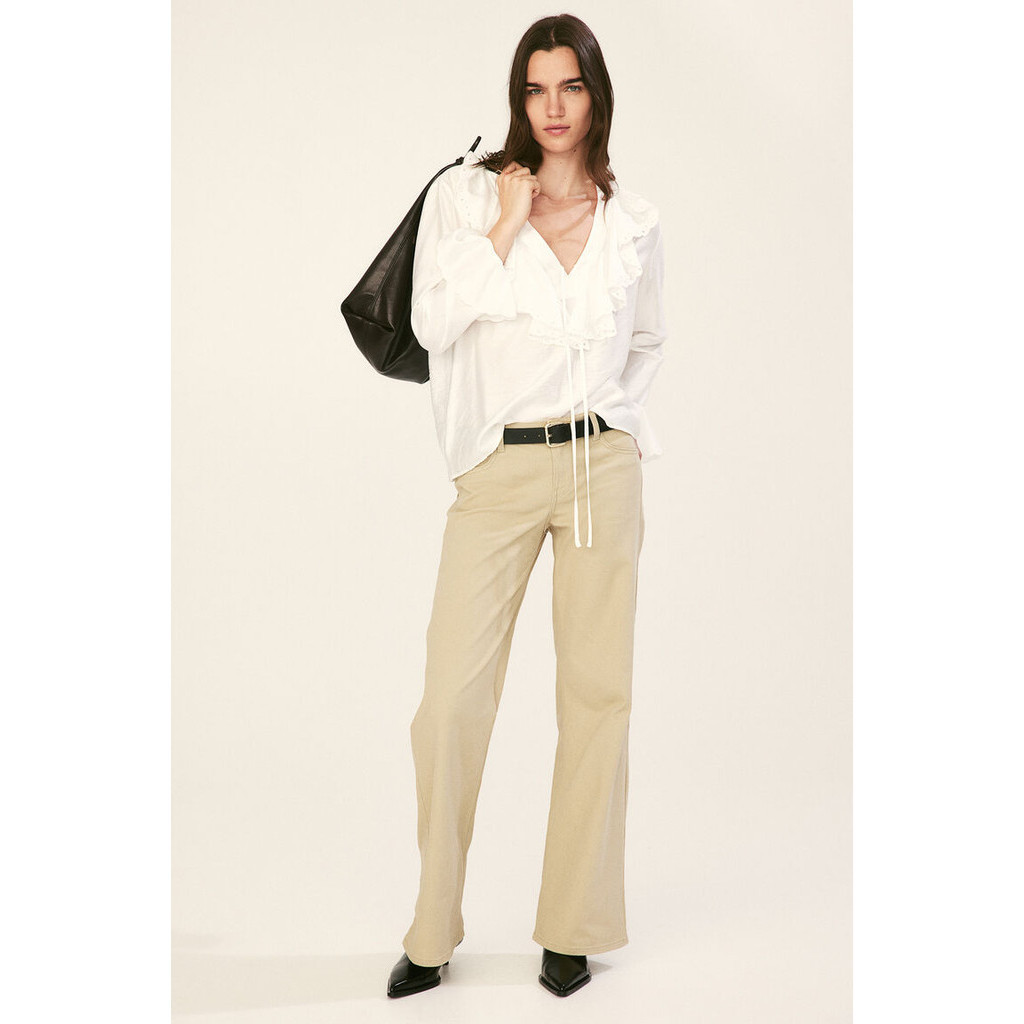 H&M Woman Low-waisted twill trousers 1237315_3
