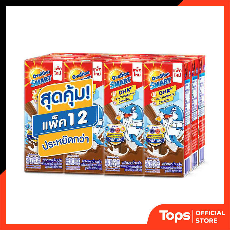 โอวัลตินสมาร์ทยูเอชทีรสมอลต์ช็อกโกแลต 170มล. แพค 12 [8850086161728]