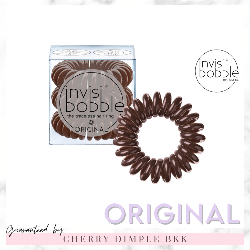 🍒ของแท้·ส่งไว·ถูก🍒INVISIBOBBLE รุ่น ORIGINAL สี "PRETZEL BROWN" / ยางรัดผม เยอรมัน ยางมัดผม invisibo