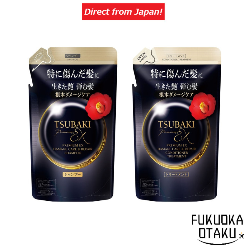 Fine Today TSUBAKI Premium EX Damage Care & Repair Refill Shampoo/Conditioner 300ml [Direct from Jap