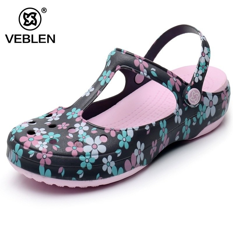 Veblen รองเท้าแตะผู้หญิงพิมพ์หลุมรองเท้าผู้หญิงรองเท้า6909 6910