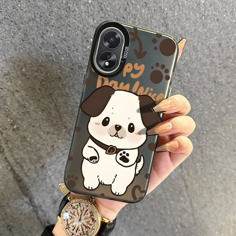เคสสำหรับ OPPO A18 A38 A31 2020 A8 เคสคู่เคสโทรศัพท์สุนัขสัตว์เลี้ยงเปลือกแข็งบางเฉียบ