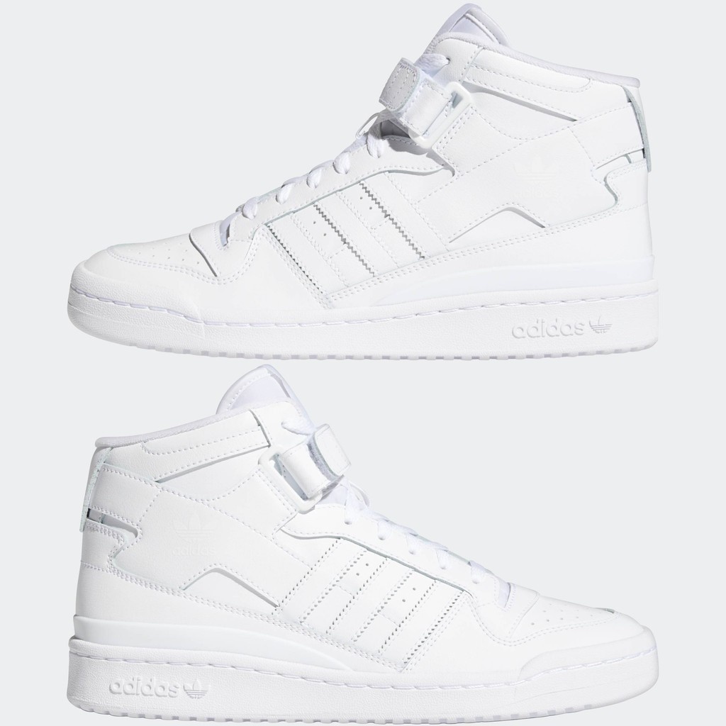 adidas Basketball Forum Mid Shoes Men White FY4975 - รูปที่ 6