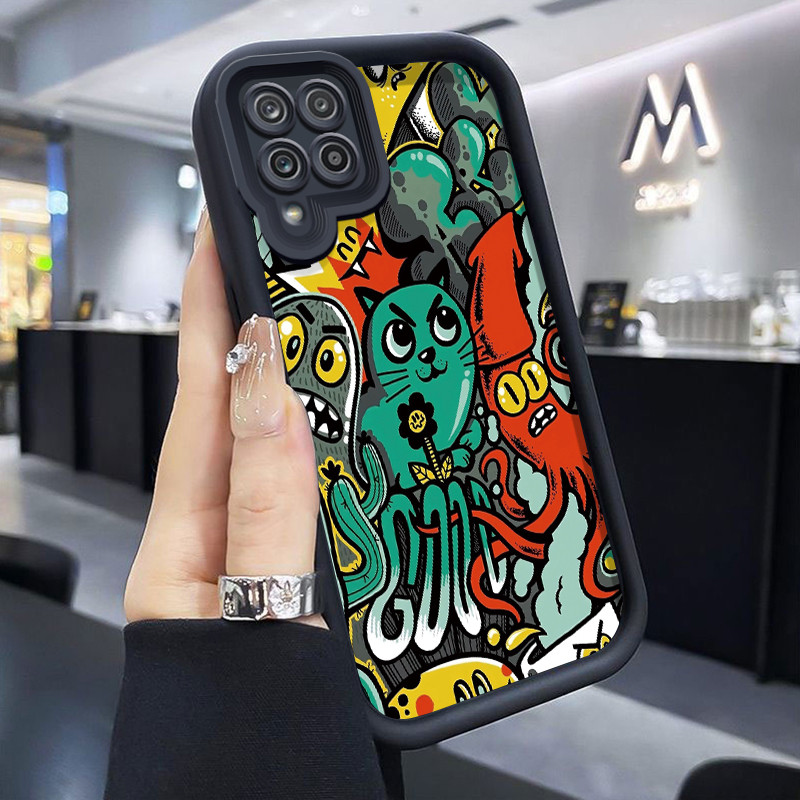 เคสสำหรับ Samsung Galaxy A12 4G A12 5G F12 M12 เคสนิ่มกันแดดป้องกันปลอกซิลิโคนเคสโทรศัพท์แสนสร้างสรรค์