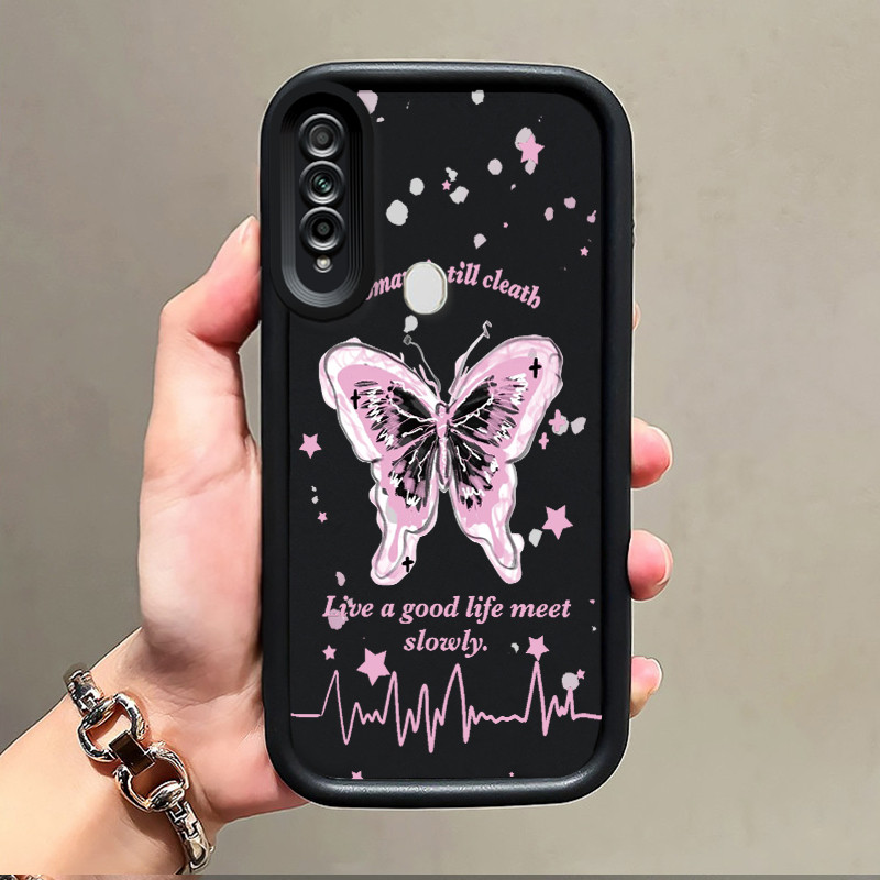 เคสสำหรับ OPPO A31 2020 A8 เคสโทรศัพท์ผีเสื้อสวยงามพร้อมกรอบเนื้อนิ่มซิลิโคนกันกระแทก