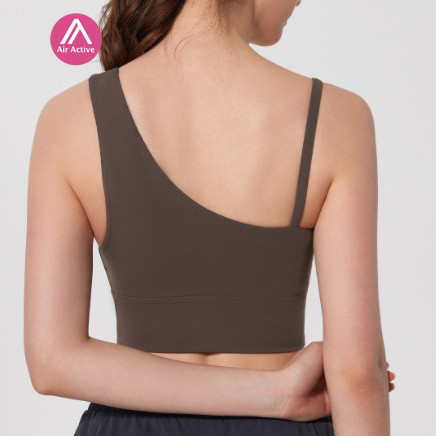 Yoga Sports Bra irregular Shoulder Strap Antibacterial