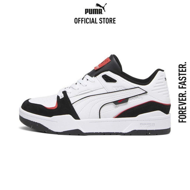 PUMA EVOLUTION - รองเท้าผ้าใบ Slipstream Basketball Mix สีขาว - 39378701