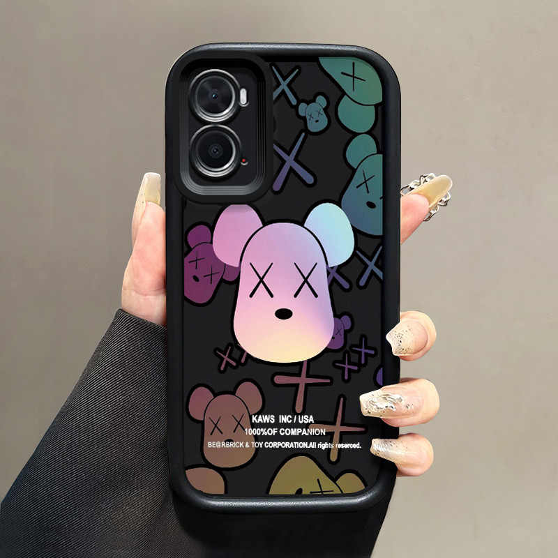 เคสสำหรับ OPPO A36 OPPO A76 OPPO A96 เคสนิ่มซิลิโคนเคสโทรศัพท์มีลายหมีทันสมัยกันกระแทก