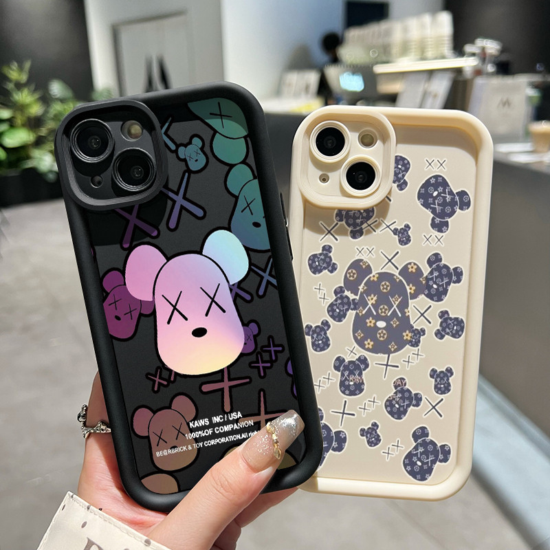 เคสสำหรับ OPPO A36 OPPO A76 OPPO A96 เคสนิ่มซิลิโคนเคสโทรศัพท์มีลายหมีทันสมัยกันกระแทก - รูปที่ 5