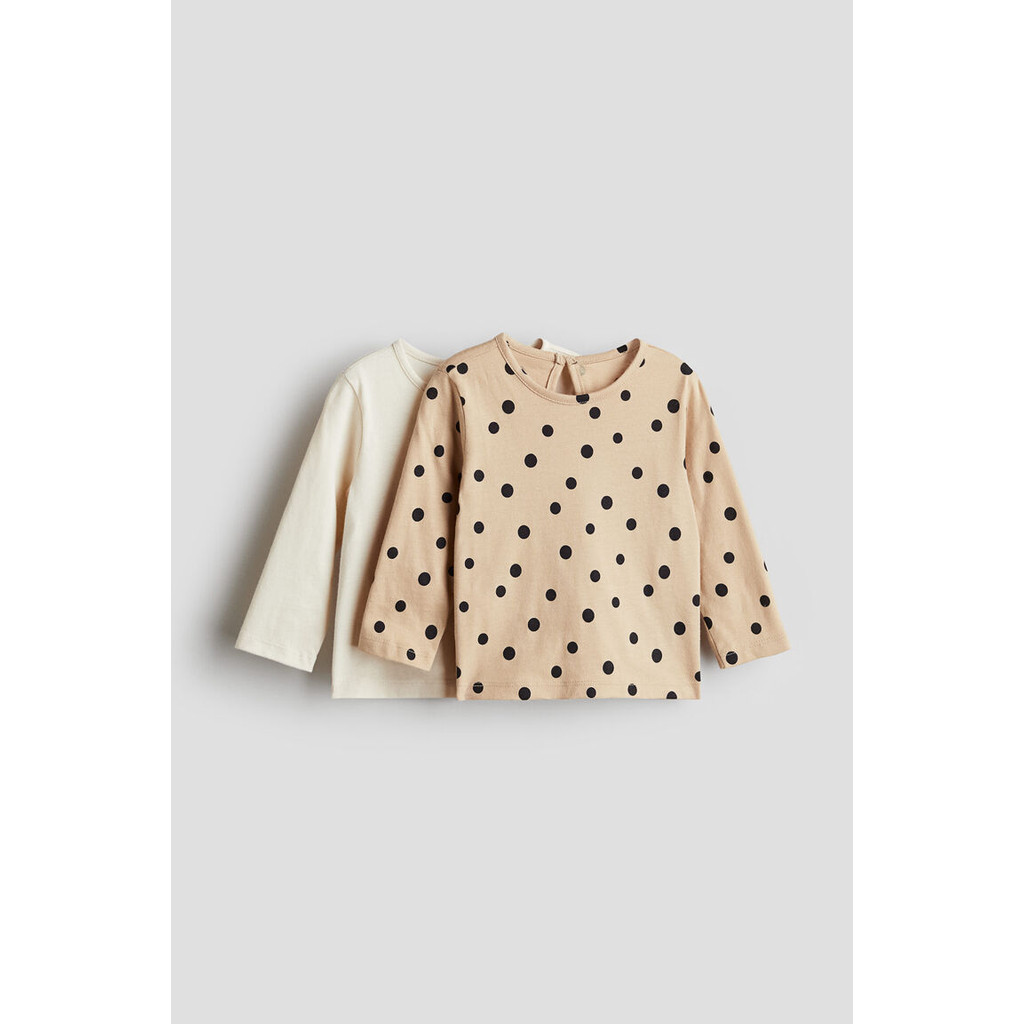 H&M 2-pack long-sleeved cotton tops 1236886_1