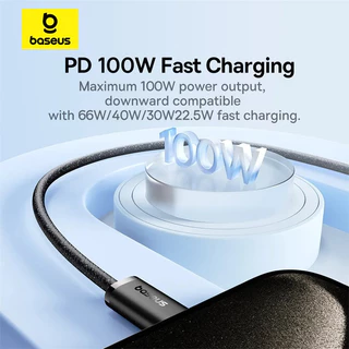 Baseus สายชาร์จเร็ว รุ่น Dynamic Series 4 Fast Charging Data Cable แบบ Type C to Type C 100W 1m, 2m