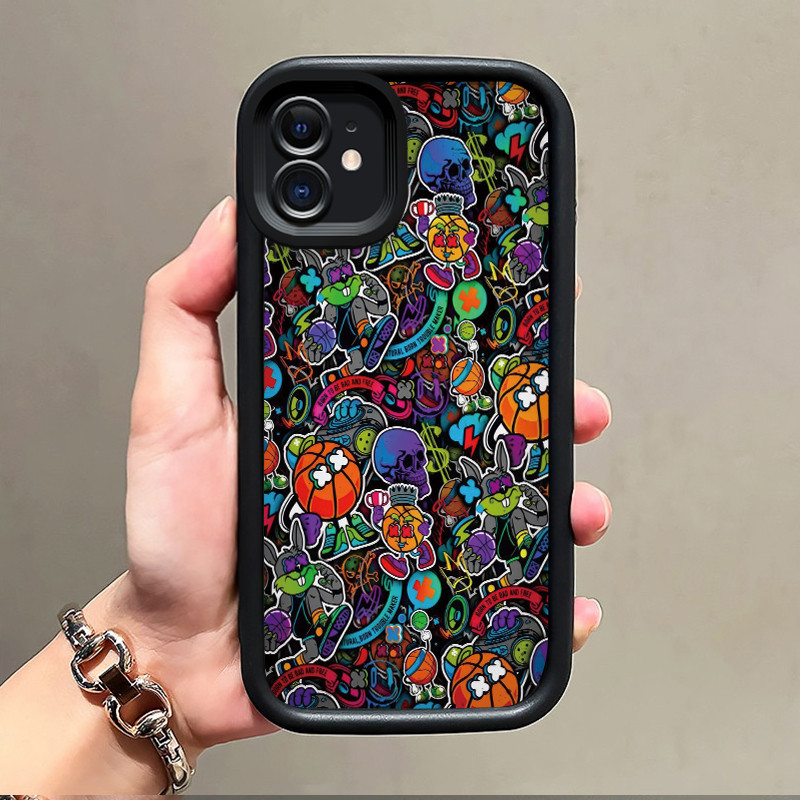 เคสสำหรับ iPhone 15 Pro Max 15 Plus 14 Pro Max 14 Plus 13 Pro Max 12 Pro Max 11 Pro Max เคสโทรศัพท์กราฟฟิตี