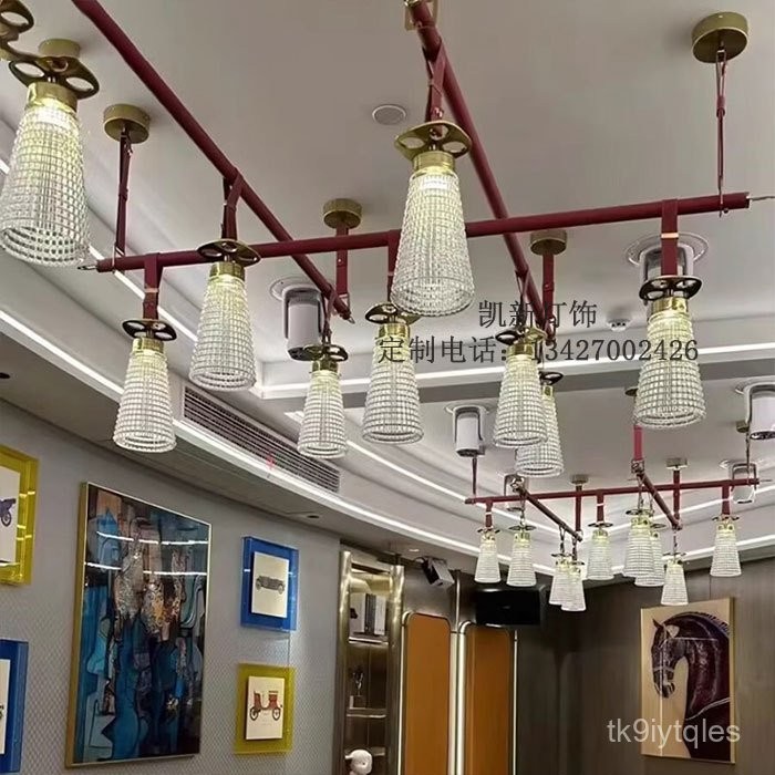 ธุรกิจ KTV โคมไฟระย้า VIP โคมระย้าหนังในพื้นที่เจรจาต่อรอง 65G0