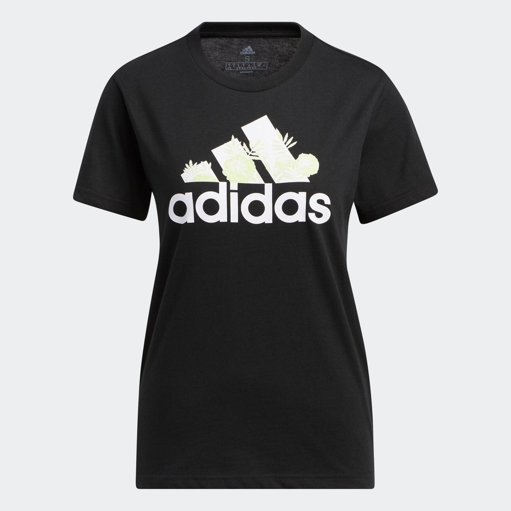 adidas Lifestyle SuperHer Floral Graphic Logo Tee Women Black HE4925