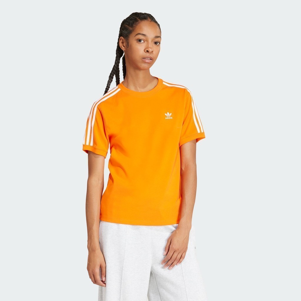 adidas Lifestyle 3-Stripes Tee Women Orange IR8054