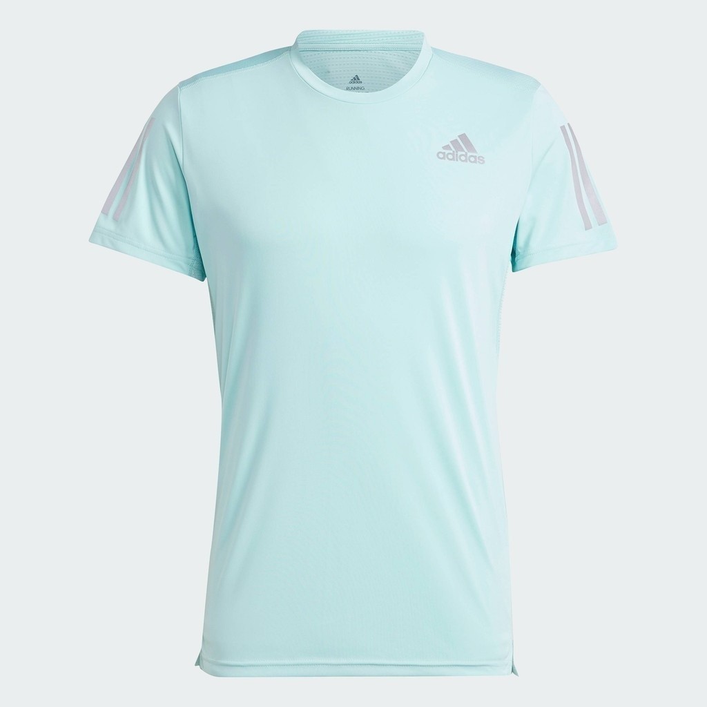 adidas วิ่ง เสื้อยืด Own the Run ผู้ชาย สีเทอร์คอยส์ IM2534