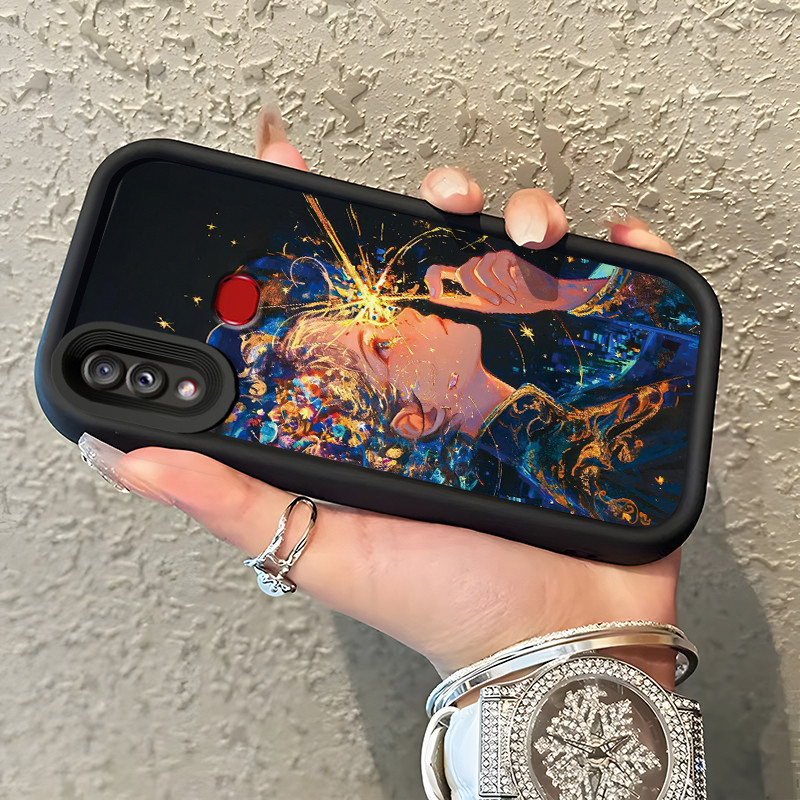 เคสสำหรับ Samsung Galaxy A10s M01s เคสป้องกันการกระแทกเคสซิลิโคนซิลิโคนโทรศัพท์ผู้หญิงแบบส่วนตัว