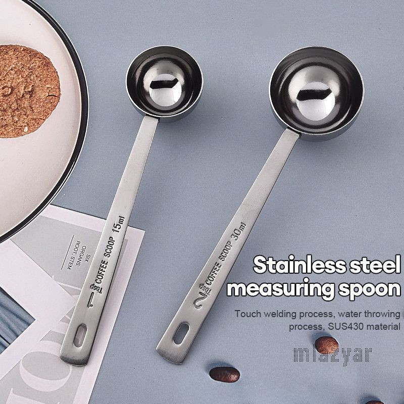COD  ช้อนตวง สแตนเลส มี2ขนาด ช้อนตวงกาแฟ ถ้วยตวง ช้อนตักกาแฟ ช้อนตวงสแตนเลส ตวงกาแฟ ตวงขนม ถ้วยตวงกาแฟ
