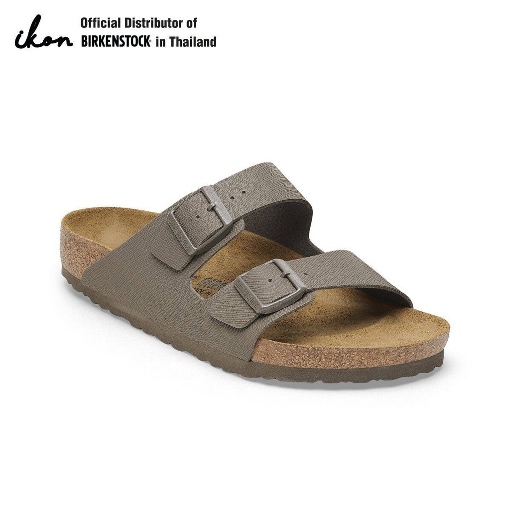BIRKENSTOCK Arizona BF Saffiano Concrete Gray รองเท้าแตะ ผู้ชาย สีเทา รุ่น 1028195 (regular)