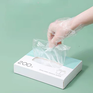 welmart ถุงมือพลาสติก ใช้แล้วทิ้ง 200 ชิ้น/กล่อง เหนียวพิเศษ หนาและทนทาน
