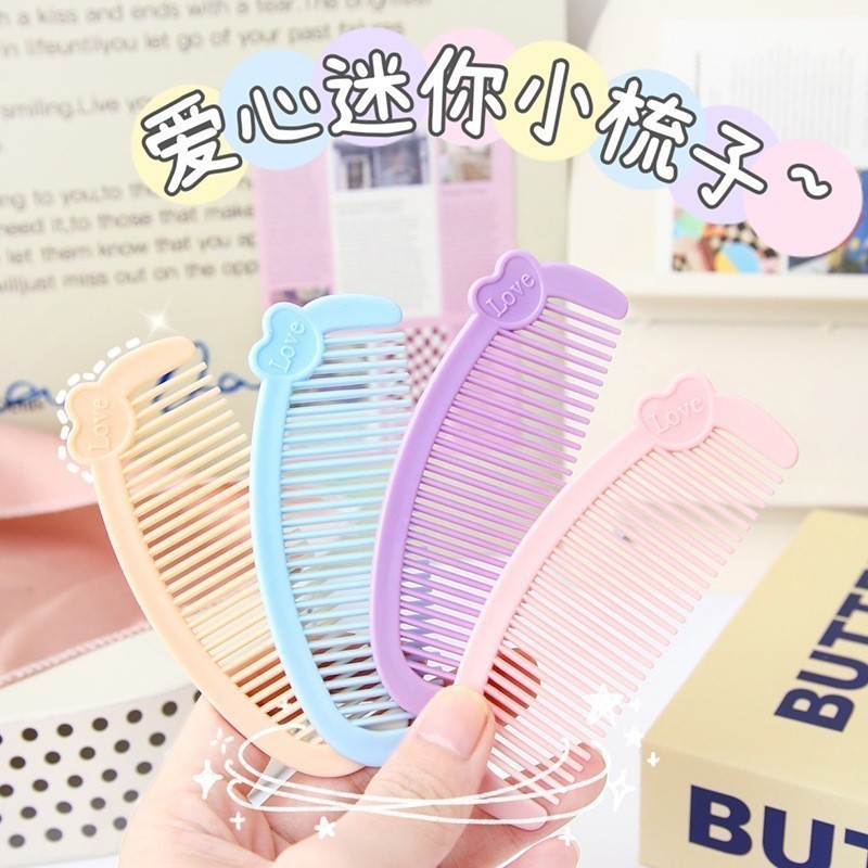 candypop Heart Mini หวีน่ารักนักเรียนแบบพกพา Hairdressing หวีในครัวเรือนเด็กผ่อนคลายหวีผม