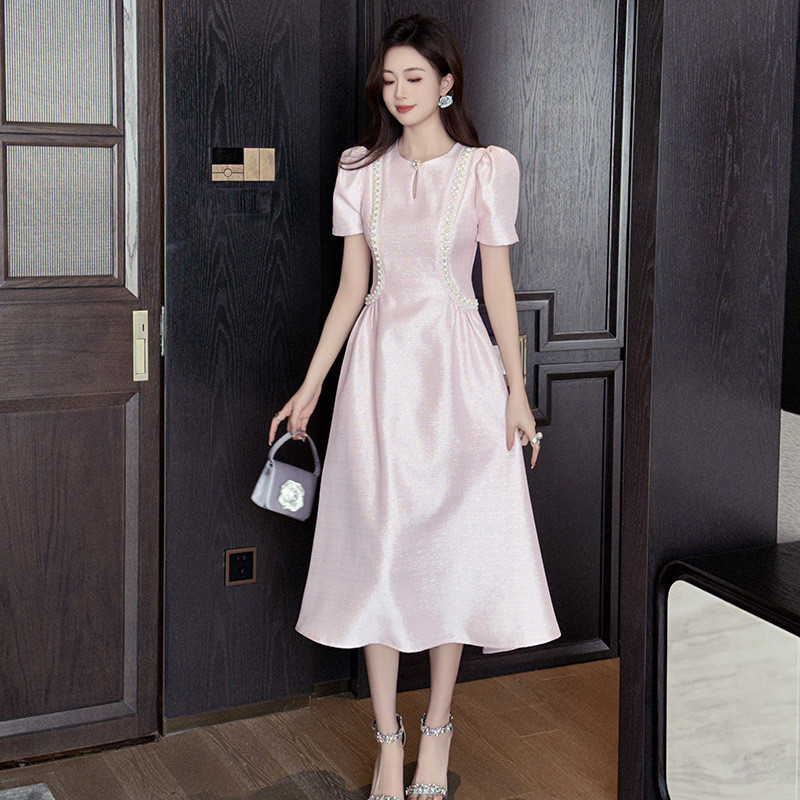 202501 summer female temperament diamond large pendulum dress 21360