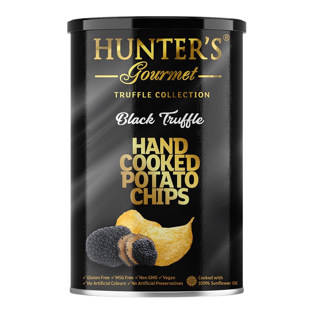 Hunter'S Potato Chips Black Truffle 150G มันฝรั่งทอดกรอบรสทรัฟเฟิลดำ