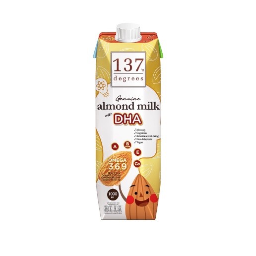 137 Degrees Almond Milk Dha 1000Ml นมอัลมอนด์ คุณประโยชน์โอเมก้า 3 6 9 ขนาด1000มล นม นมกล่อง นมยูเอช