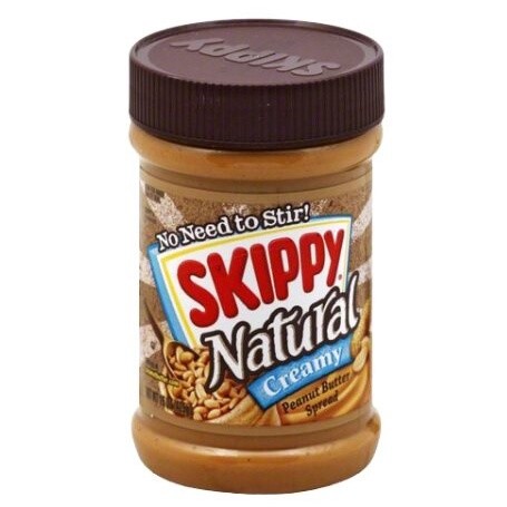 Skippy Natural Creamy Peanut Butter 462G สกิปปี้ เนยถั่วชนิดละเอียด เนยถั่ว
