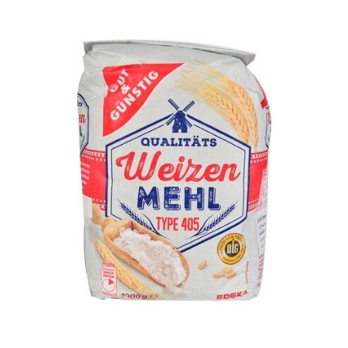 Weizen Mehl Type 405 Gut & Gunstig 1000G แป้ง แป้งทำเบเกอรี่ แป้งทำขนม