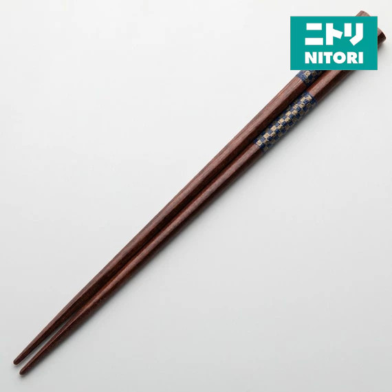 NITORI ตะเกียบกันลื่น Ichimatsuori สีกรมท่า