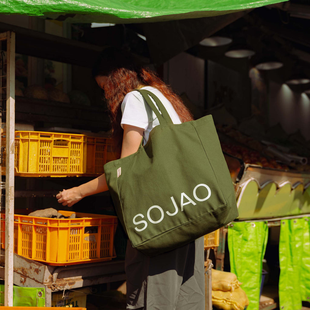 ฝ้ายออร์แกนิกกระเป๋า Tote SOJAO SOJAO Organic Cotton Tote Bag