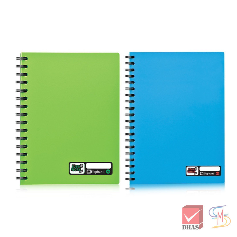 Elephant ตราช้าง สมุด สมุดปกแข็งริมลวด B5 70G100S WP-116 คละสี (1 เล่ม)