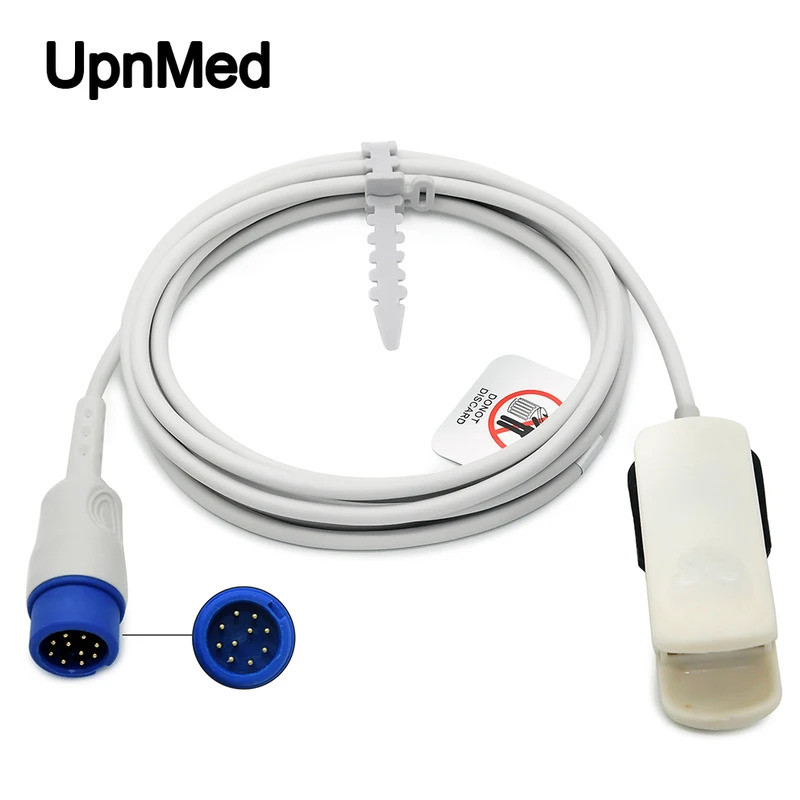 ✢ Patible Biocare PM900/IM8 IM10/M12ผู้ใหญ่ Finger Clip SpO2 Sensor