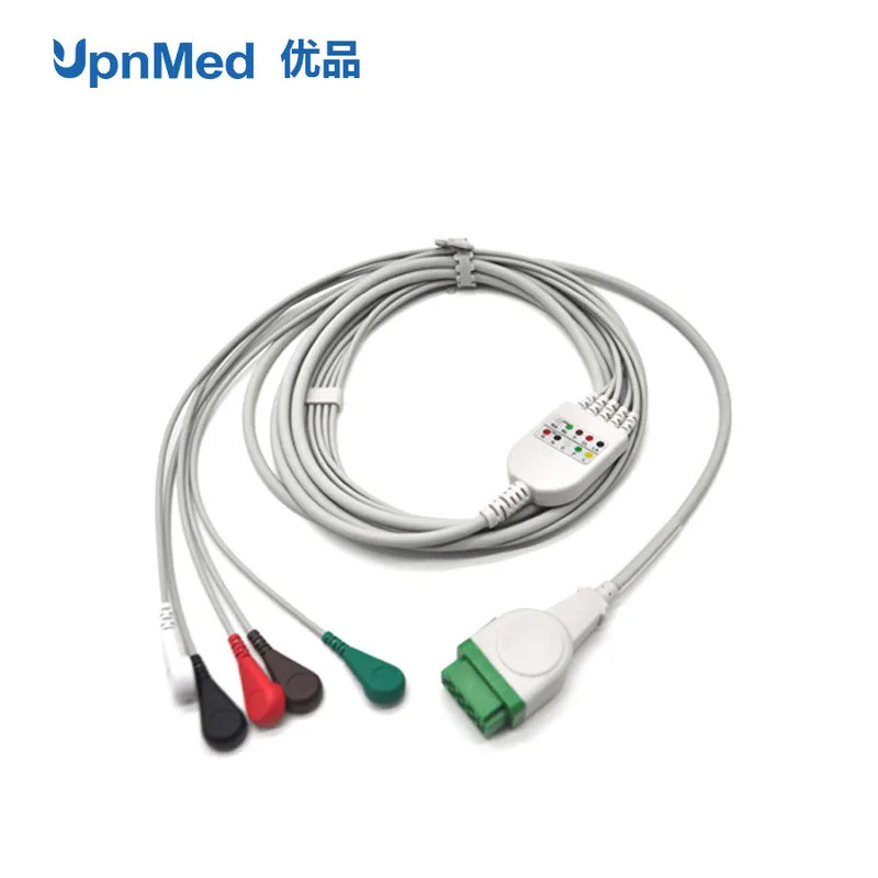 ✮GE 11Pin Dash PRO 4000,5ตะกั่ว ECG สาย Leadires,Snap,Aha/iec