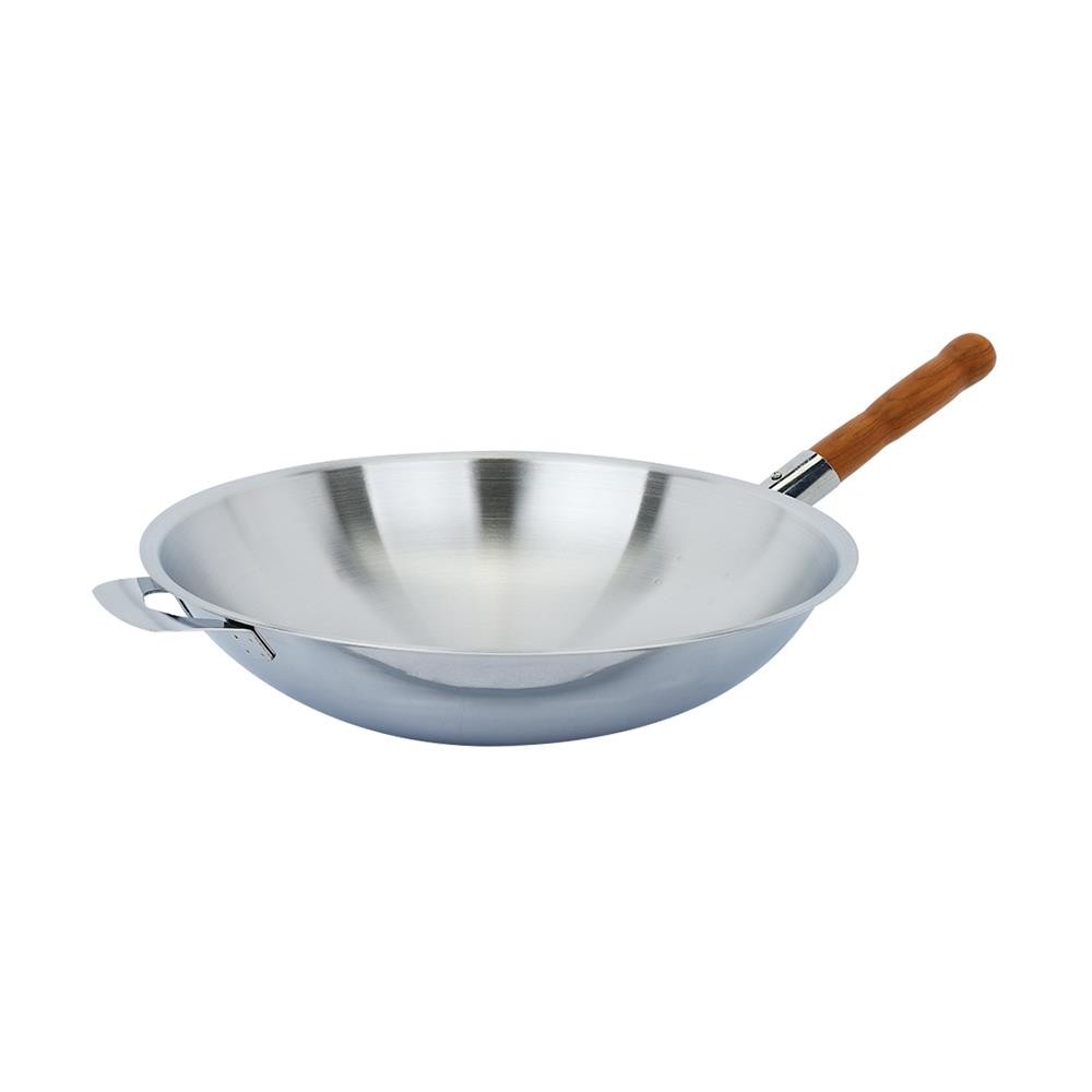 ZEBRA กระทะลึก 34 ซม. ZEBRA VITALUX ด้ามไม้สัก เครื่องครัวและอุปกรณ์ เครื่องครัว WOK WITH TEAK HANDL