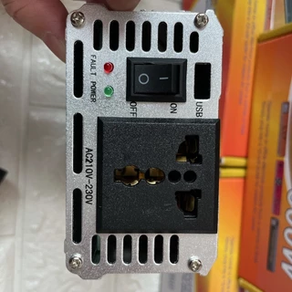อินเวอร์เตอร์ 220W 500W 1000W เครื่องแปลงไฟ 4USB หม้อแปลงไฟ 12v to 220v อินเวอร์เตอร์ไฮบริด เครื่องแปลงไฟ 12V/24V 220W