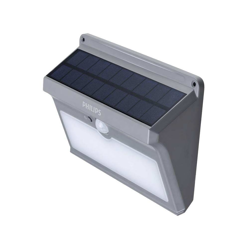 PHILIPS ไฟผนังภายนอก SOLAR BWS010 LED1/765 G2 10 วัตต์ DAYLIGHT สีเทา จัดส่งโดย HomePro