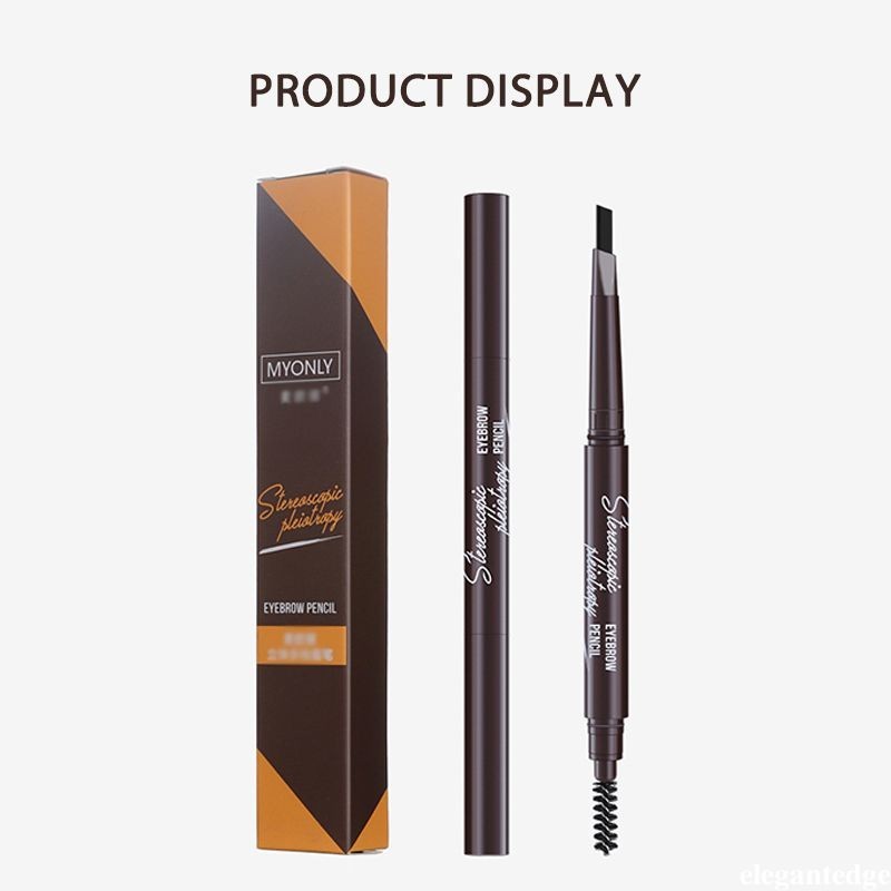 elegantedge สามมิติ Multi-effect Eyebrow Pencil Double-ended Triangle No Smudge Eyebrow Pencil