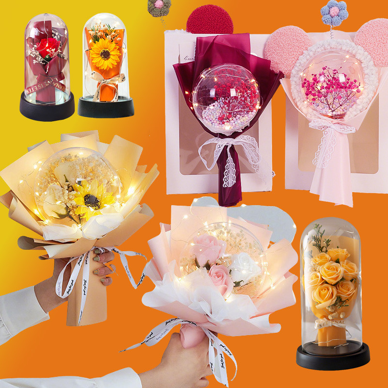 ช่อดอกไม้พร้อมที่คาดผม ของขวัญวันรับปริญญา ของขวัญวันวาเลนไทน์