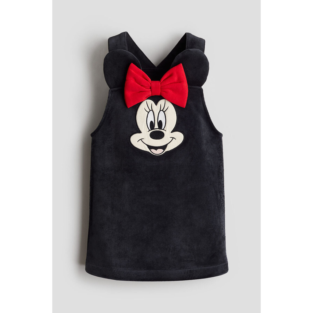 H&M เด็กผู้หญิง Velour pinafore dress 1258864_2